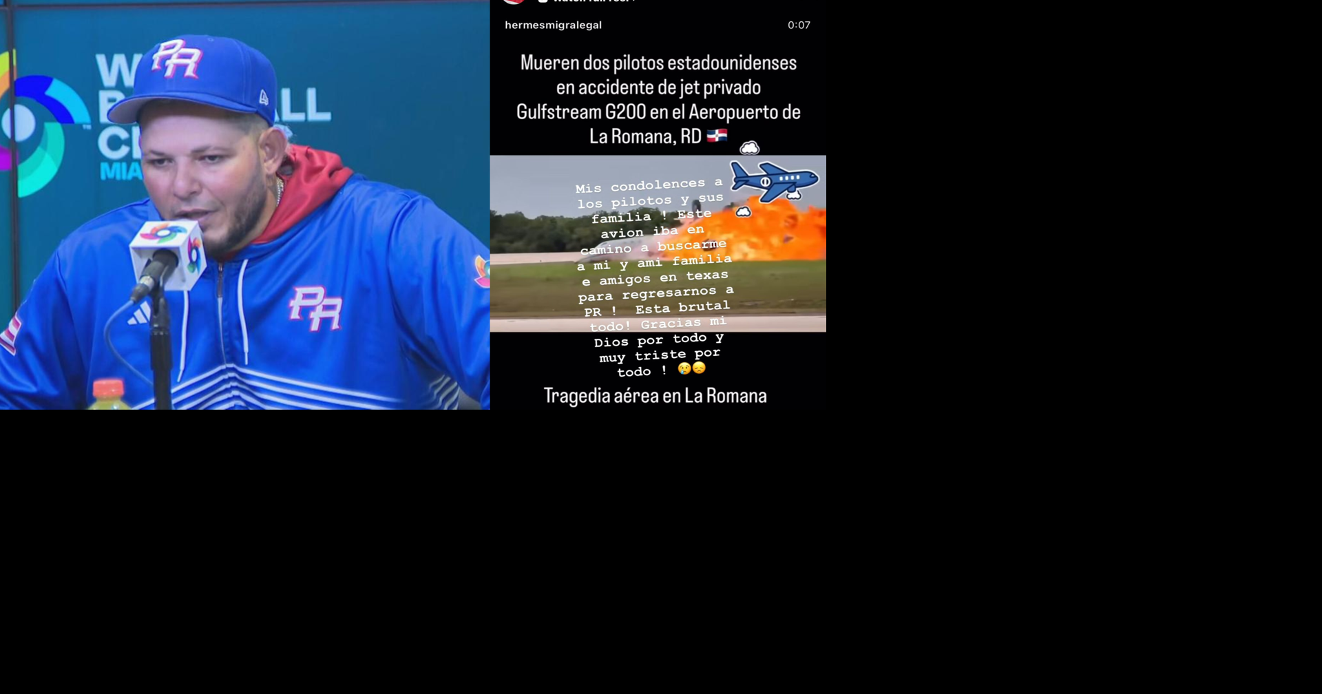 Avión que se estrelló en República Dominicana iba a recoger a Yadier Molina