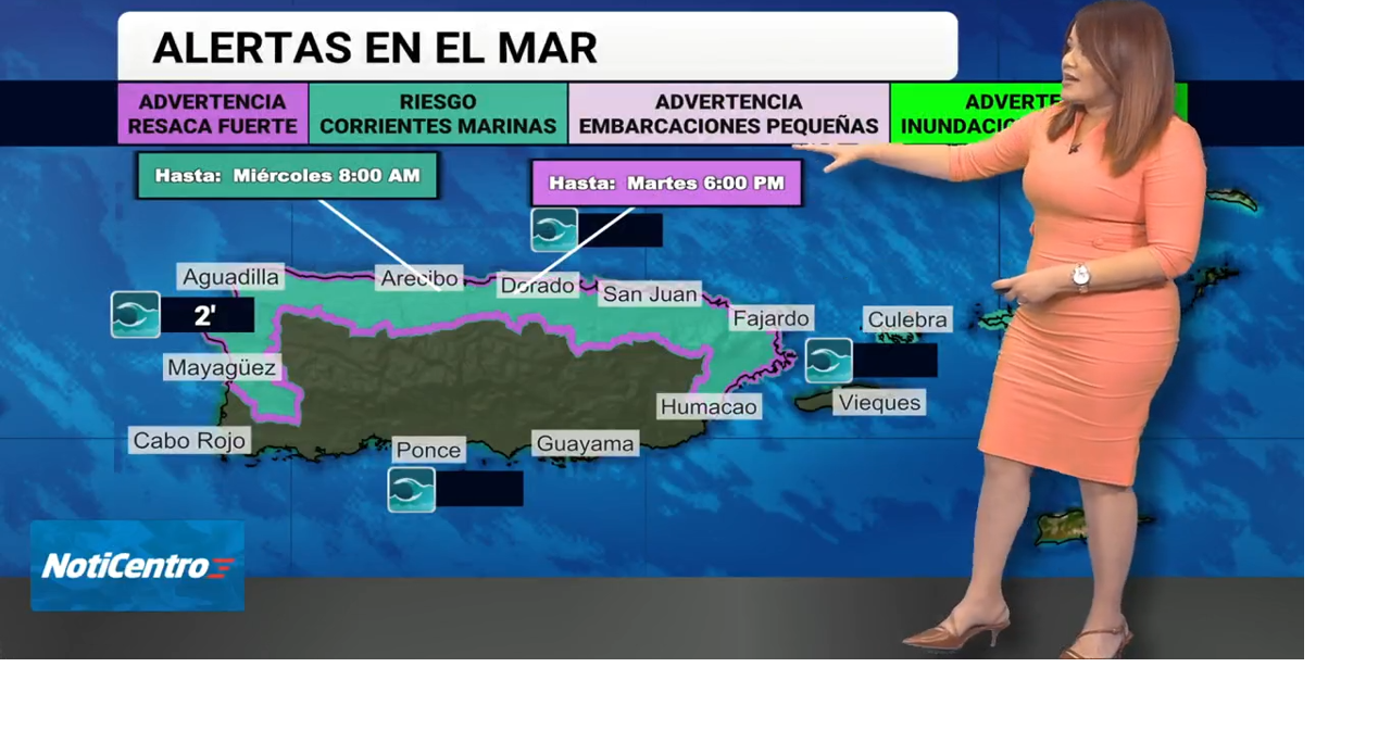 Vaguada provoca tiempo inestable en Puerto Rico con advertencias de inundaciones y resaca fuerte