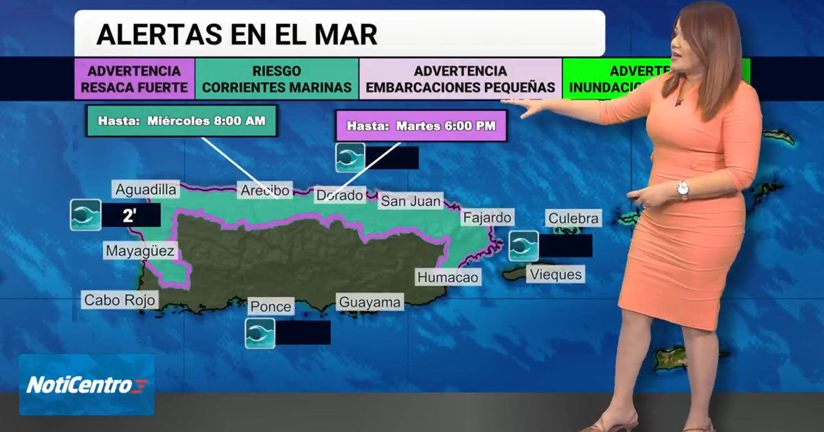 Vaguada provoca tiempo inestable en Puerto Rico con advertencias de inundaciones y resaca fuerte