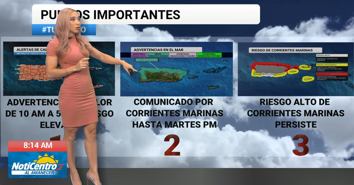 Emiten advertencia de calor para Puerto Rico desde las 10:00 a.m. hasta las 5:00 p.m.
