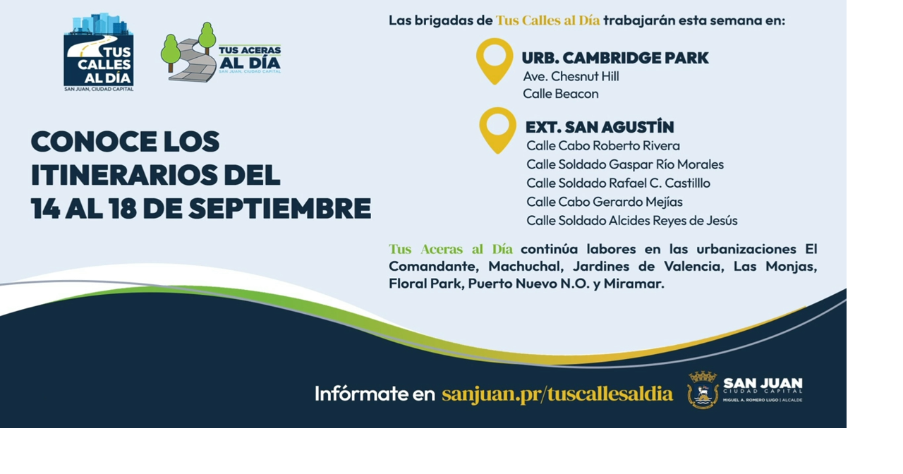 San Juan realiza trabajos de repavimentación y reconstrucción de aceras esta semana