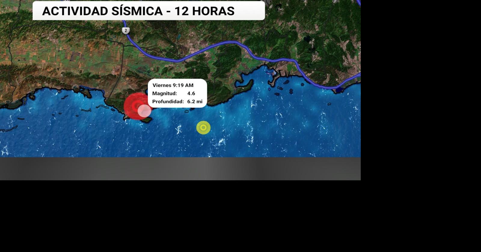 Reportan sismo de magnitud 4.8 al sur de Puerto Rico