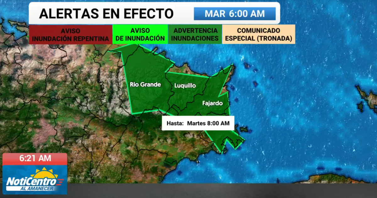 Tu Tiempo: emiten advertencia de inundaciones por fuertes lluvias de vaguada