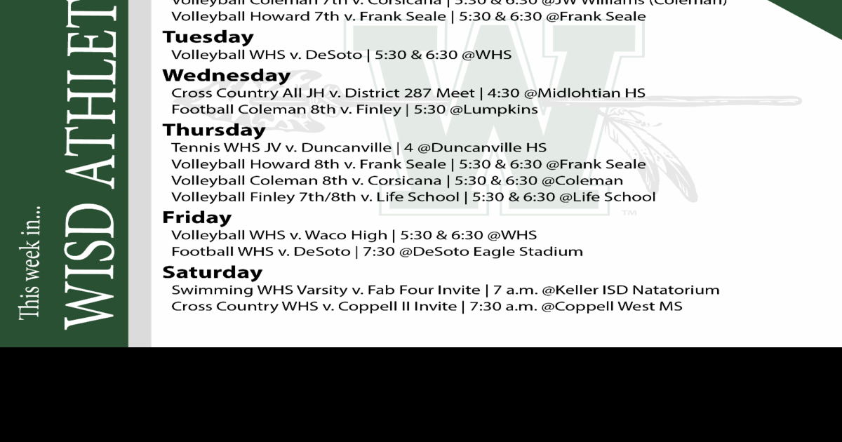 Waxahachie ISD sports schedule change Sports