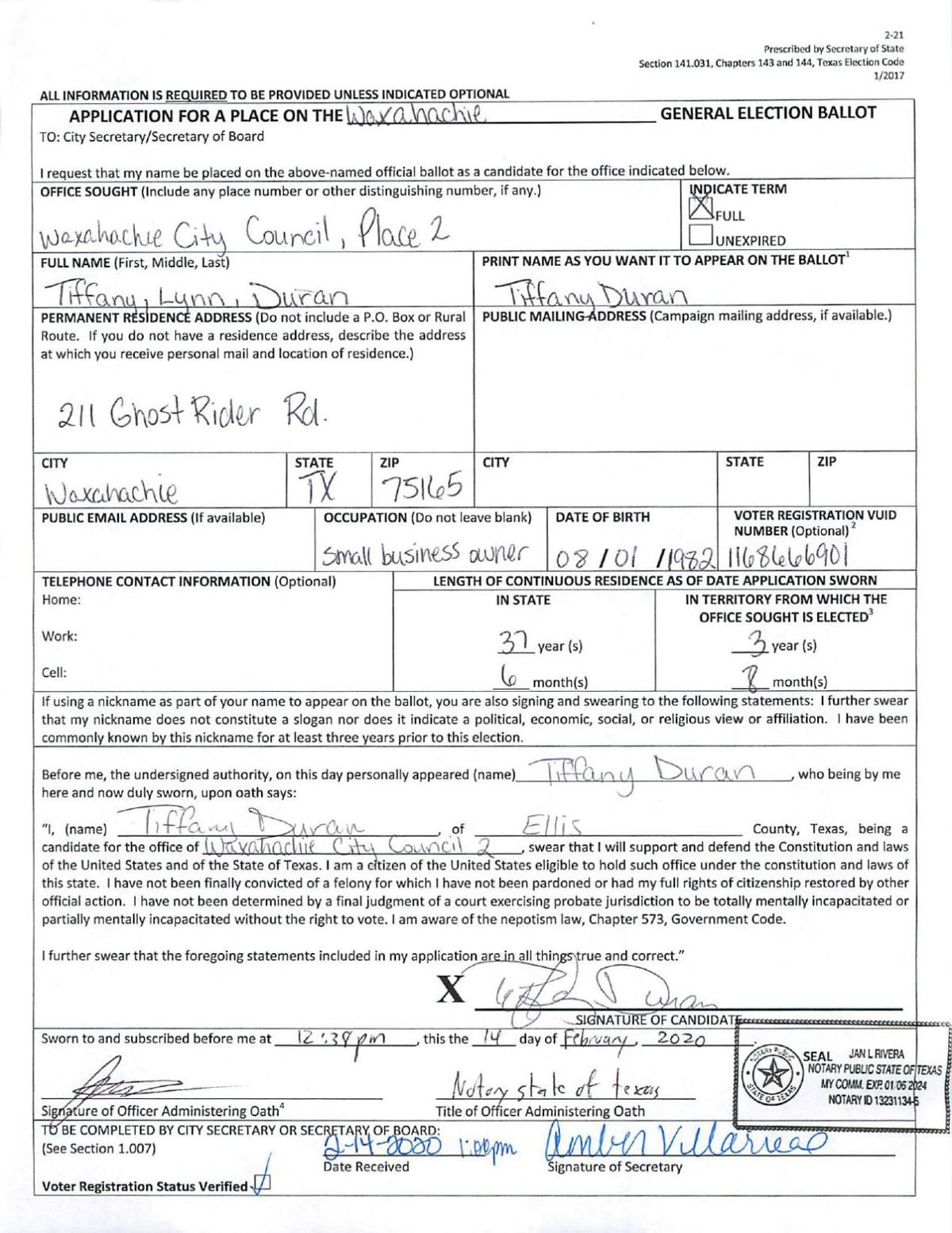 Candidate Packet Tiffany Duran.pdf