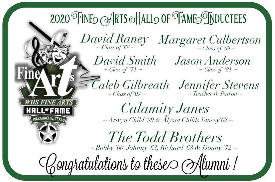 WHS Fine Arts Hall of Fame 2020 inductees announced | Arts WHS Fine Arts Hall of Fame 2020 inductees announced | Arts