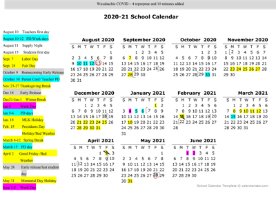 Wisd Board Approves 2020 2021 Calendar Local News