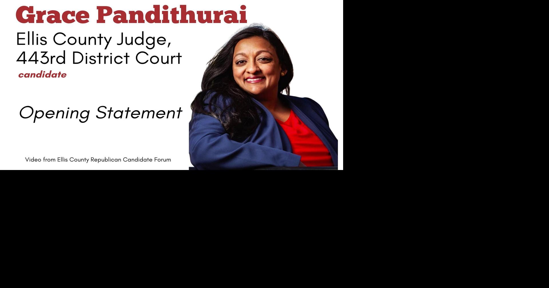 443rd District Court Judge candidate Grace Pandithurai