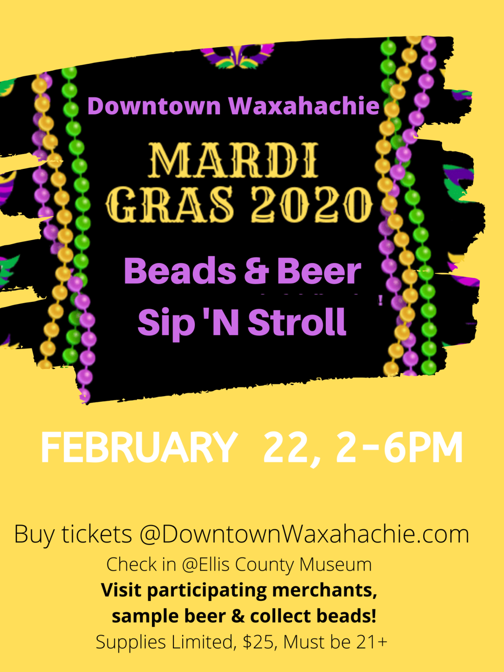 Downtown Merchants planning Mardi Gras celebration Feb. 22 Arts