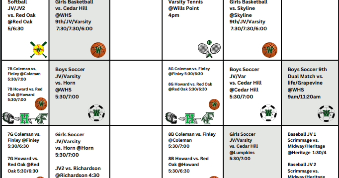 Athletic Calendar Jan 27th Feb 1st Sports waxahachiesun com