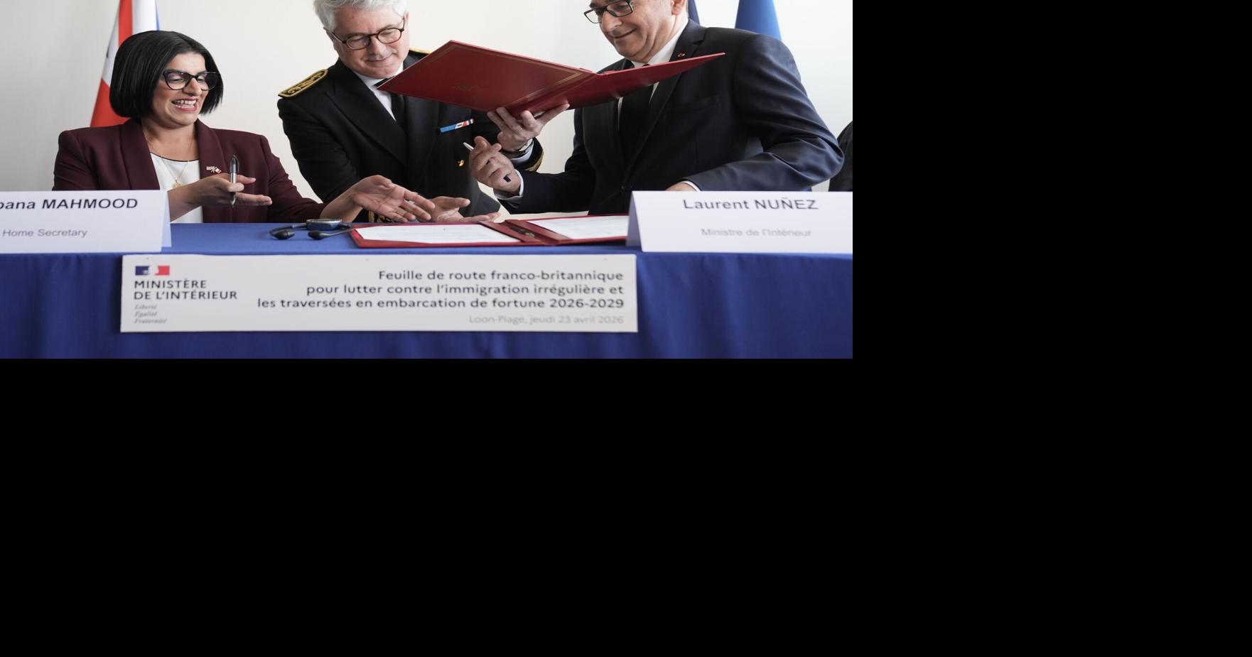 UK and French governments sign a 3-year deal to curb migrant crossings in English Channel