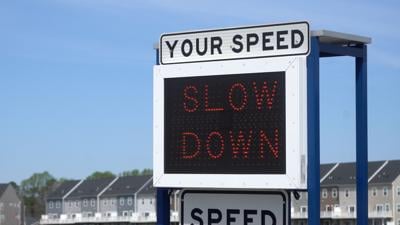 Slow Down Sign Sheep Pen Road