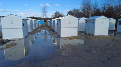 Georgetown Pallet Shelter Homes flooding