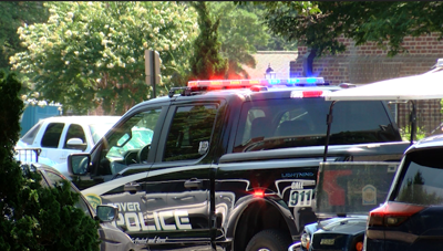 Lights on Dover Police Department vehicle.
