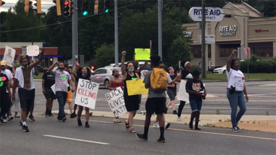 Protesters Demonstrate in Camden, on U.S. Route 13 in Kent County