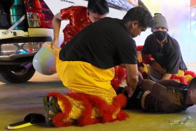 Thailand Lion Dance Arrest