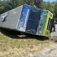 Food truck overturns near Georgetown