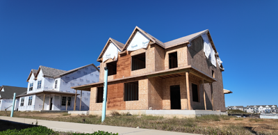 Construction of a townhouse in Dover.