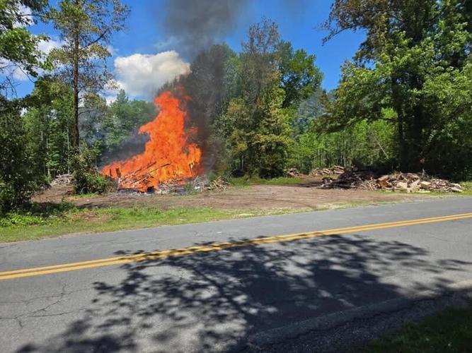 Abandoned house destroyed after brush pile burning in Eden