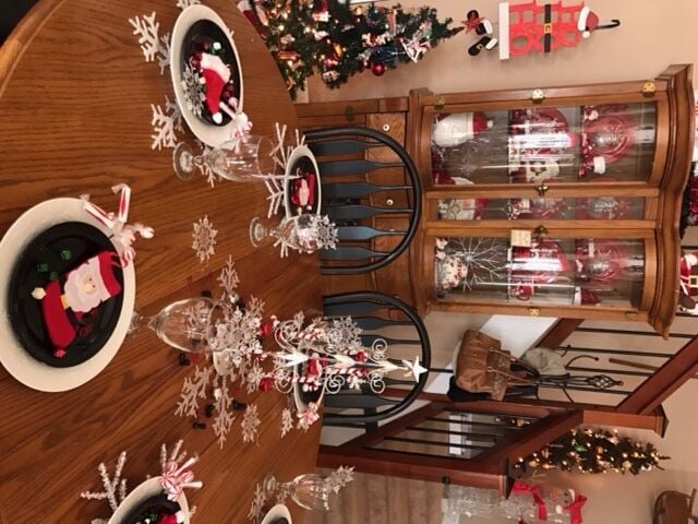 Luanne Zook table and hutch decor