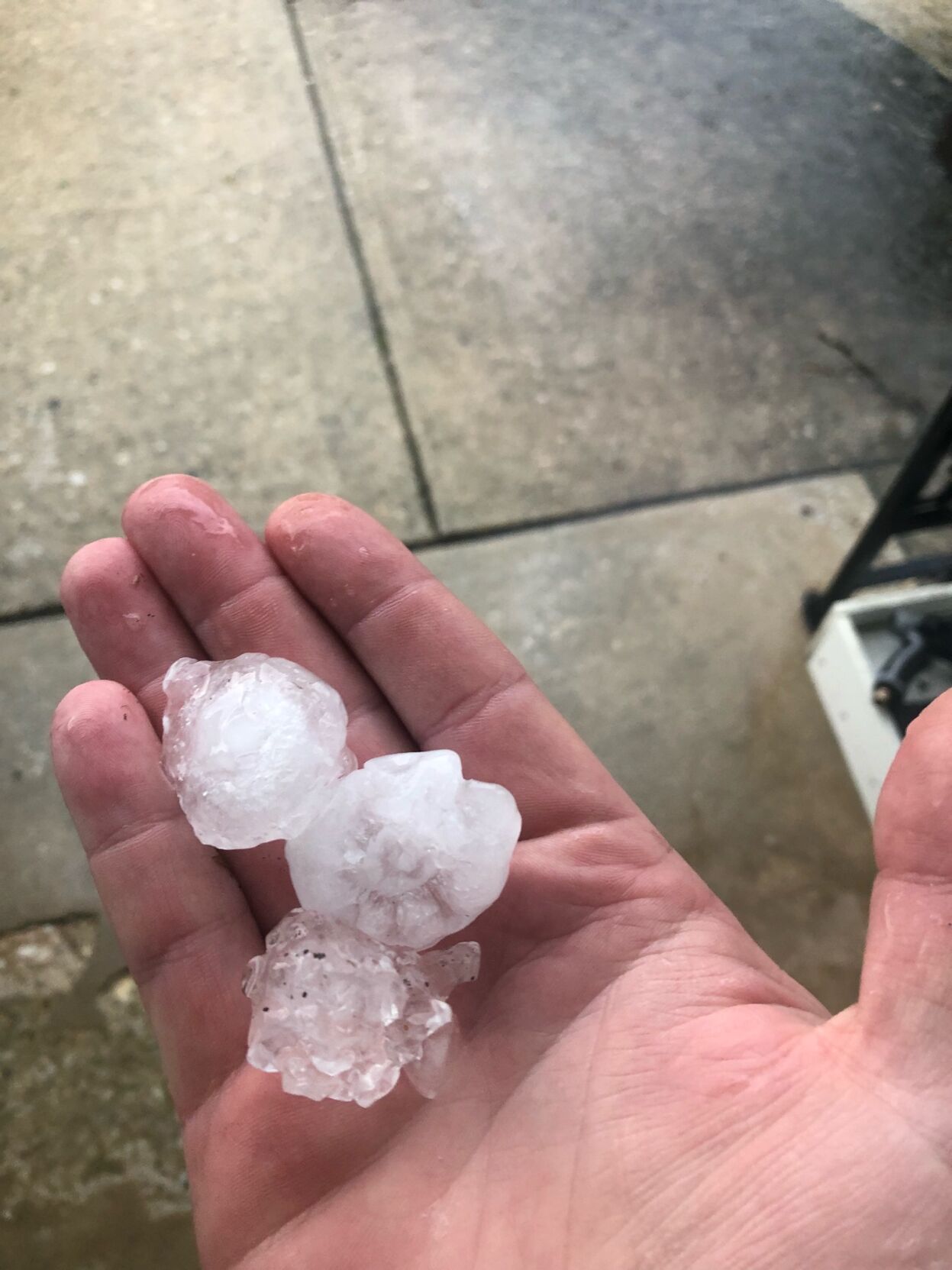 Hail in Laurel, Del.