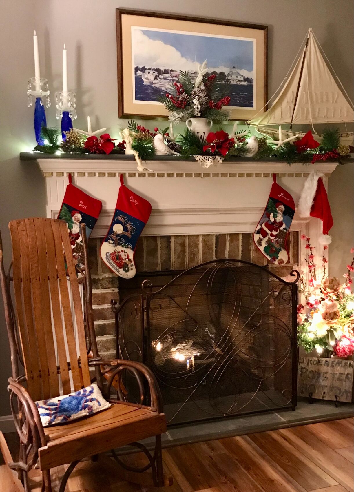 Bruce and Lynne Walbert's holiday display in Ridgely, Md.