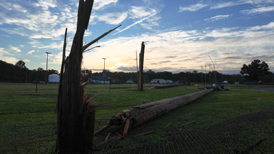 Dover Little League tornado damage