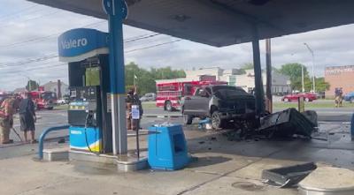 Dover Truck Crash Gas Station 042923