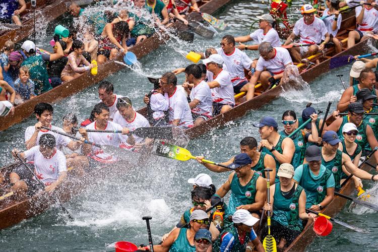 APTOPIX Hong Kong Dragon Boat Festival