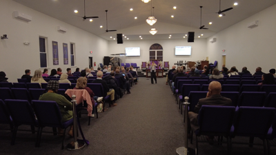 Rebecca Flora talks in Snow Hill