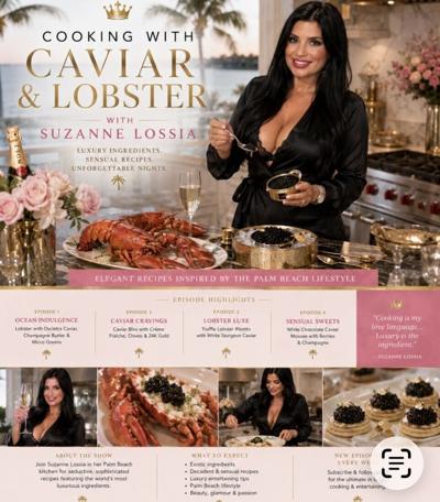 Celebrity Chef  Suzanne Lossia Announces Cooking Series, 'Mediterranean Summer' Anti-Aging Foods, and Wellness