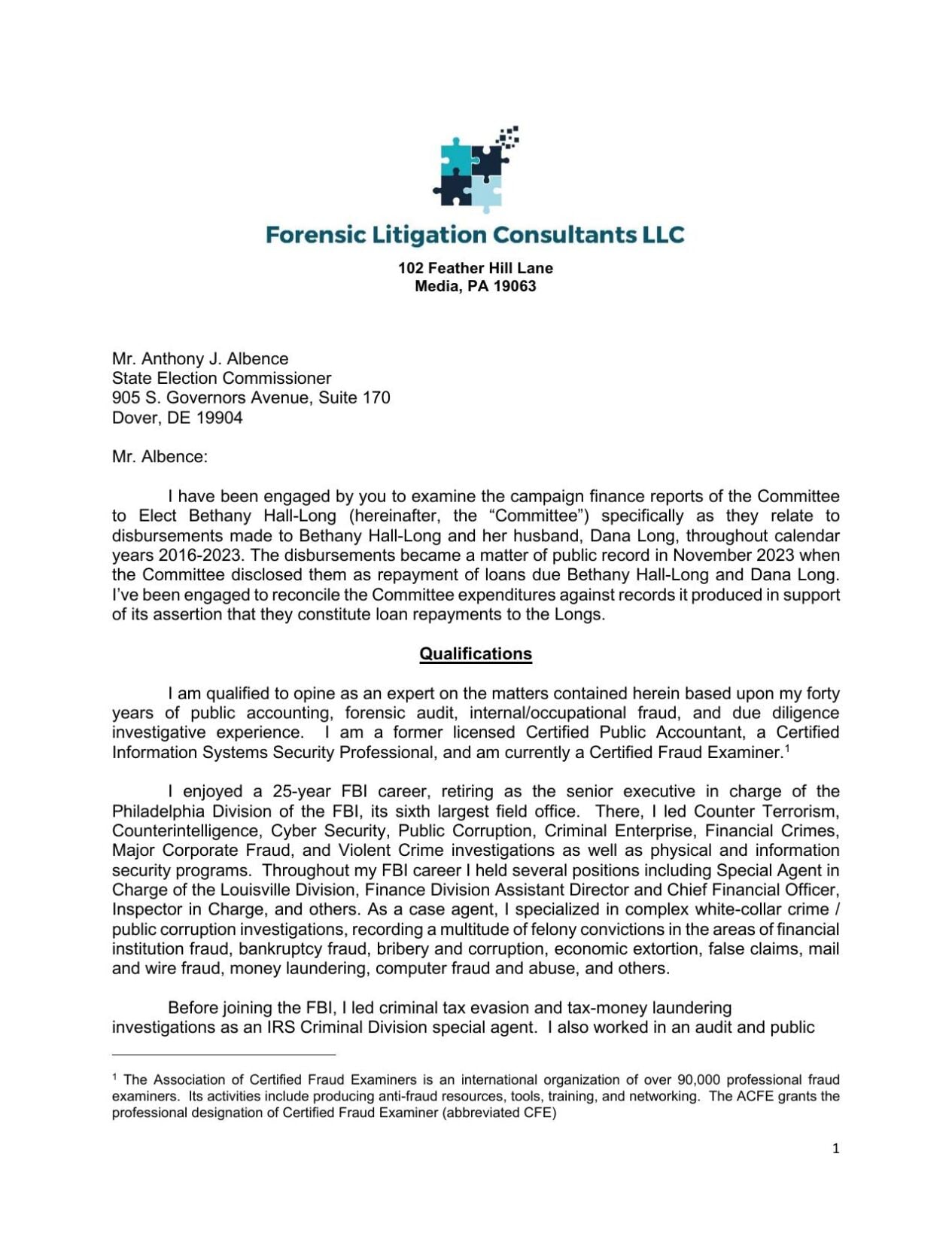 Bethany Hall-Long Report