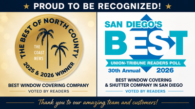 3 Blind Mice Window Coverings Earns Multiple Reader-Voted Honors Following More Than 20 Years of Serving CA Homeowners