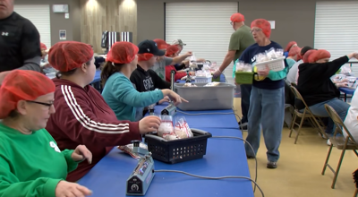 Rise Against Hunger food packing event