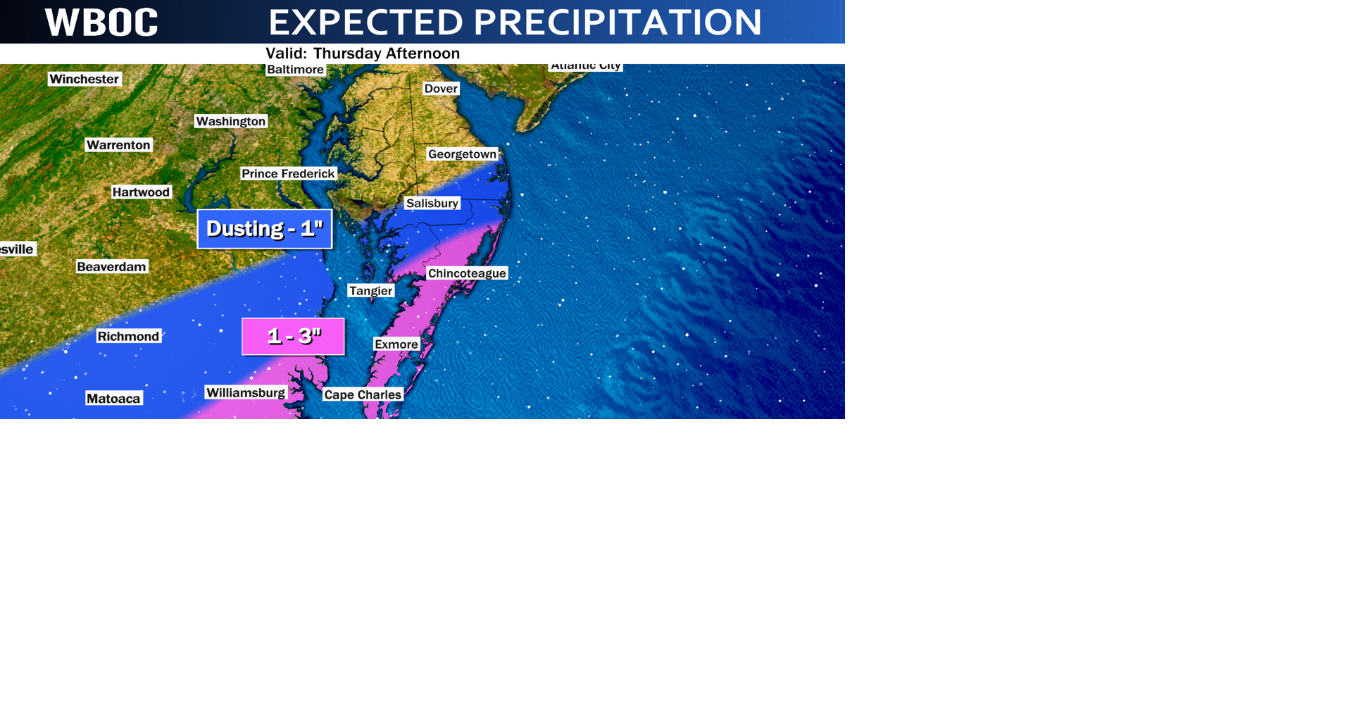 Rain To Snow Makes Tricky Travel Thursday | Forecast Summary | wboc.com