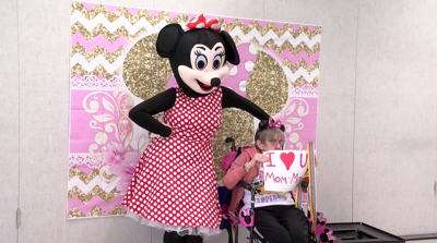 Virginia Clark and Minnie Mouse