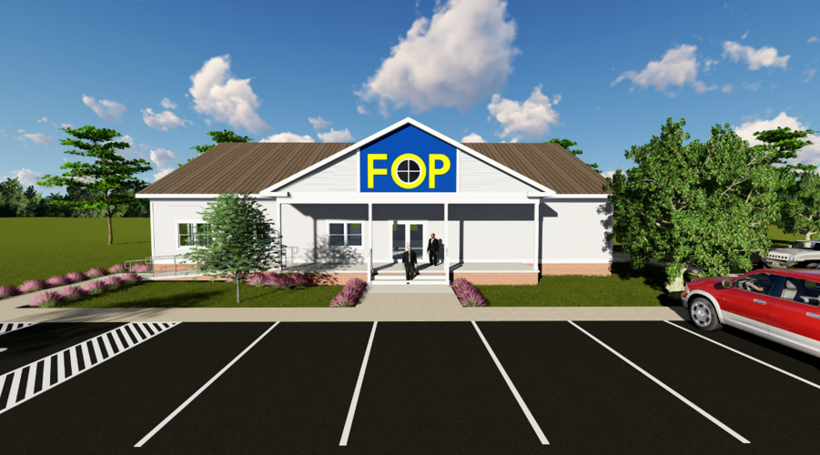 A rendering of the future FOP Lodge 27 building in Cambridge. (Credit: Thomas Hurley).