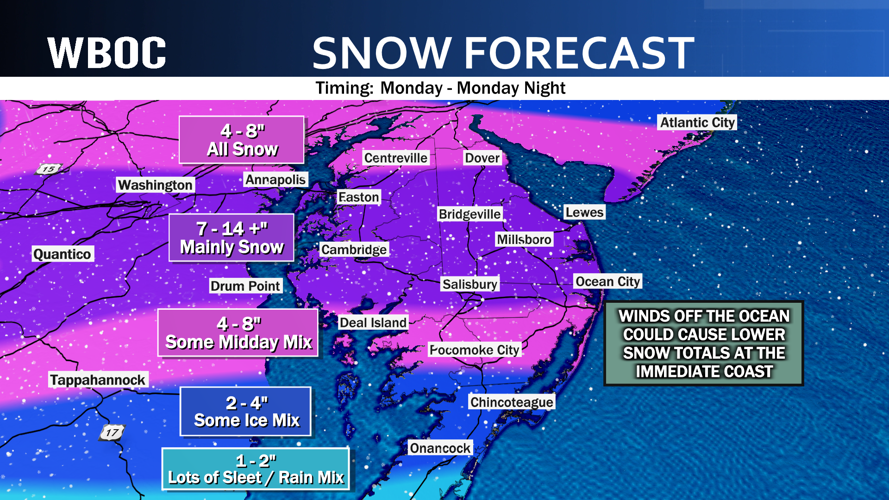 Updated Snowfall Map