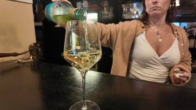 Pouring wine