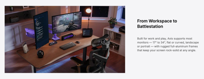 AndaSeat Examines Independent Screen and Work-Surface Adjustment With Axis Monitor Arm and Xtreme Desk