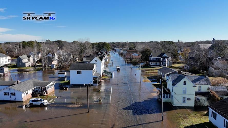 Aerial View of Crisfield Neighborhood