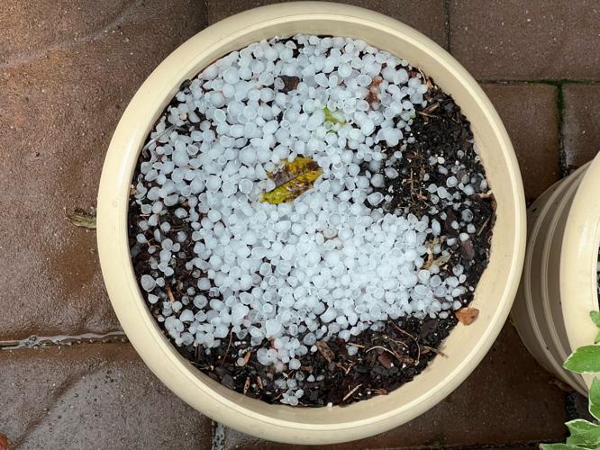 Hail from storm