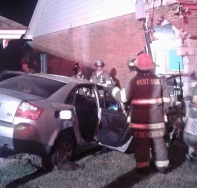 Car Slams Into West Side Volunteer Fire Department