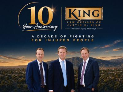The Law Offices of Justin H. King Celebrates 10 Years as a Rancho Cucamonga Personal Injury Law Firm