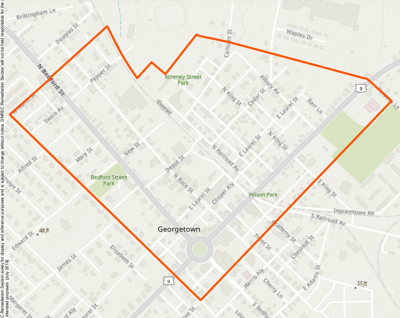 Contaminated area in Georgetown