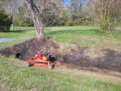 Lawnmower fire