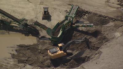 Old Mall Rubble Pile in Salisbury Being Cleared