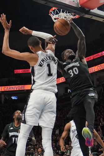 APTOPIX Spurs Timberwolves Basketball