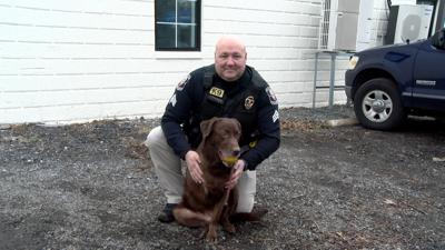 Sgt. Adams and K-9 Mosely