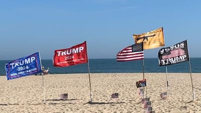Trump Flags on the Beach